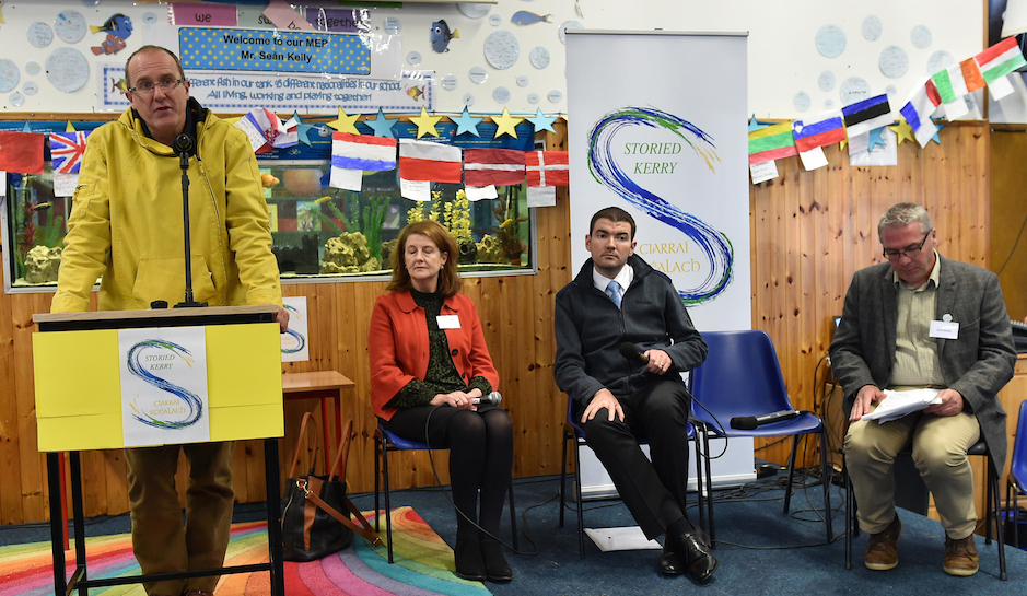 Micheal O Coileain, Chair, Trustees of Muckross House (main conference sponsors); Nora O’Callaghan, Kerry Education & Training Board; Brendan Griffin TD, Minister of State Dept of Tourism, Transport & Sport; Declan Murphy, Failte Ireland